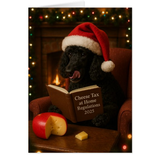 Poodle 'Cheese Tax' Christmas card (正面)