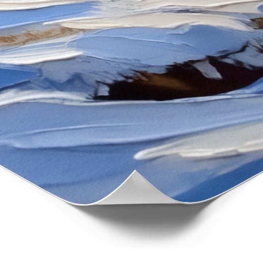 Poodle Christmas Boat Holiday ポスター (角)