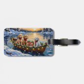 Poodle Christmas Boat Holiday ラゲッジタグ (裏面横)