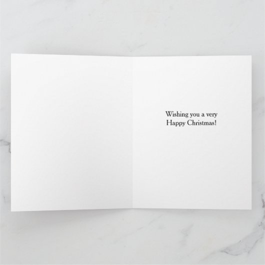 Poodle Christmas card カード (内部)