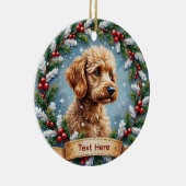 Poodle Christmas Ornament セラミックオーナメント (右)