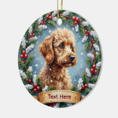 Poodle Christmas Ornament セラミックオーナメント (左)