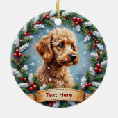 Poodle Christmas Ornament セラミックオーナメント (裏面)