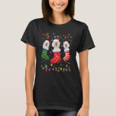 Poodle Christmas Socks Xmas Pajama Dog Tシャツ (正面)