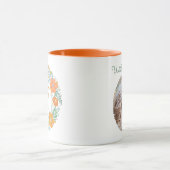 Poodle Custom Memorial Floral Mug with Photo マグカップ (中央)