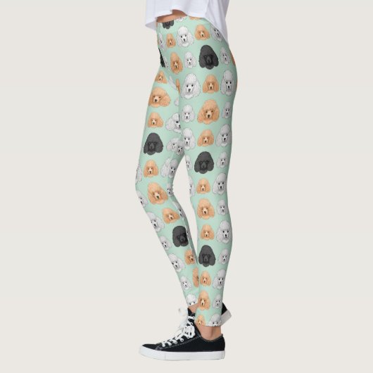 Poodle Cute Dog Lover Pattern レギンス (左)