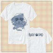 Poodle Dad Men's T‑Shirt Custom Name Gift Tシャツ