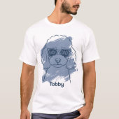 Poodle Dad Men's T‑Shirt Custom Name Gift Tシャツ (正面)