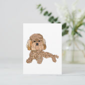 Poodle Dog  ポストカード (スタンド正面)