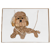Poodle Dog  ラージペーパーバッグ (正面)