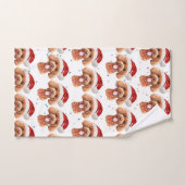 Poodle Dog Breed Christmas Stars ハンドタオル (ハンドタオル)