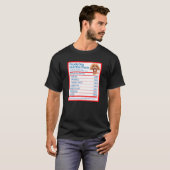 Poodle Dog Breed Owner Funny Nutrition Facts Gift Tシャツ (正面フル)
