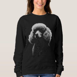 Poodle Dog Dark Art Women's Black Sweater スウェットシャツ