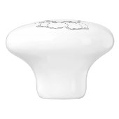 Poodle Dog Design セラミックノブ (側面)