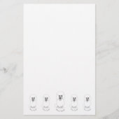 Poodle Dog Design 便箋 (正面)