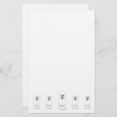 Poodle Dog Design 便箋 (正面/裏面)