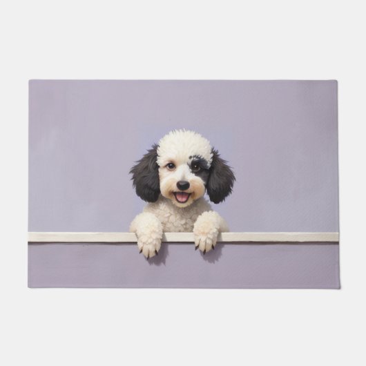Poodle Dog Doormat Art ドアマット (正面)