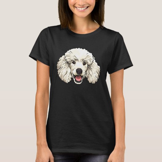 Poodle Dog Face Puppy Pet Animal Poodle  Poodle Mo Tシャツ (正面)