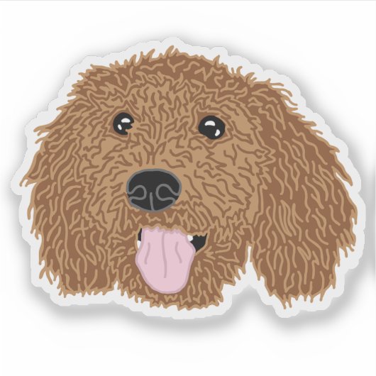 Poodle Dog Mom Mug シール (正面)