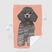 Poodle Dog Pet ゴルフタオル (インサイチュ)