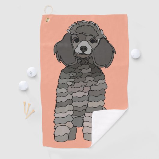 Poodle Dog Pet ゴルフタオル (インサイチュ)
