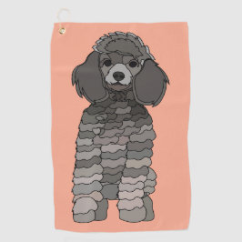 Poodle Dog Pet ゴルフタオル