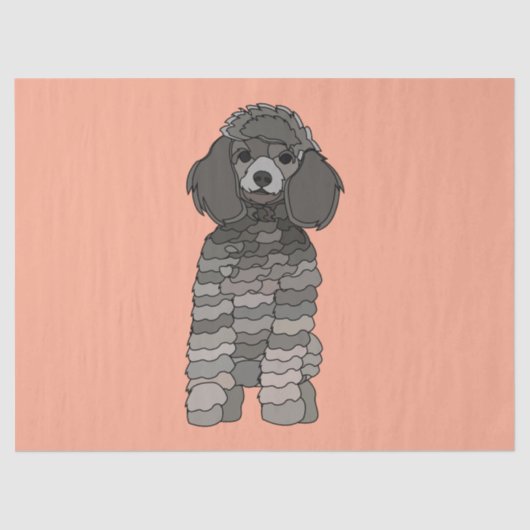 Poodle Dog Pet 薄葉紙 (正面)