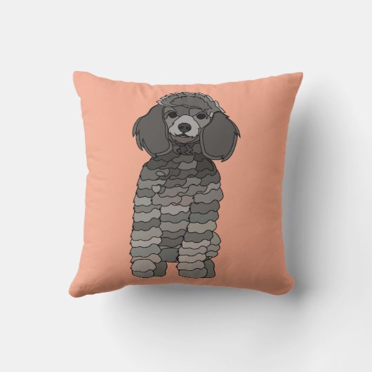Poodle Dog Pet Kids クッション (裏面)