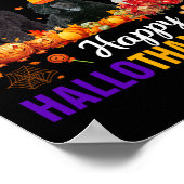 Poodle Dog Puppy Hallothanksmas Halloween Thanksgi ポスター (角)