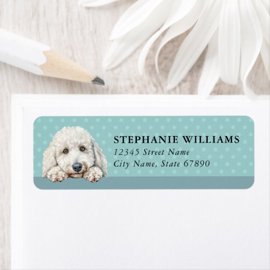 Poodle Dog Return Address Labels ラベル (インサイチュ)
