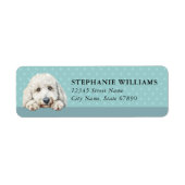 Poodle Dog Return Address Labels ラベル (正面)