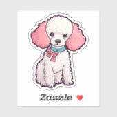 Poodle Dog Super Cute   シール (シート)