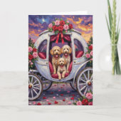 Poodle Dog Valentine's Day カード (正面)