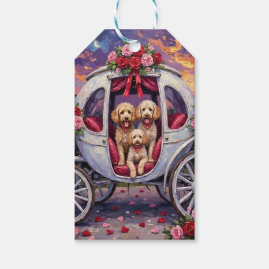 Poodle Dog Valentine's Day  ギフトタグ (正面)