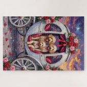 Poodle Dog Valentine's Day  ジグソーパズル (横)