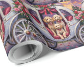 Poodle Dog Valentine's Day  ラッピングペーパー (ロールコーナー)