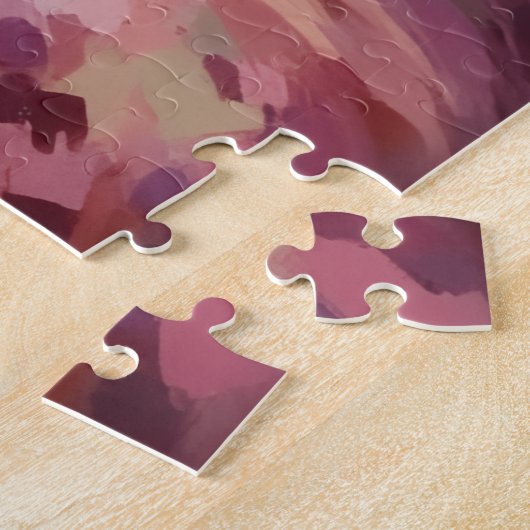 Poodle Dog Valentine's Day Ruby Heart Elegance ジグソーパズル (側面)