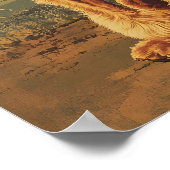 Poodle Dog Vintage Art ポスター (角)