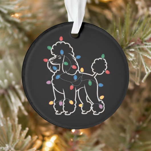 Poodle Dogs Tree Christmas Xmas Pet Animal Dog オーナメント (ツリー)