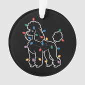 Poodle Dogs Tree Christmas Xmas Pet Animal Dog オーナメント (正面)