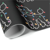 Poodle Dogs Tree Christmas Xmas Pet Animal Dog  ラッピングペーパー (ロールコーナー)