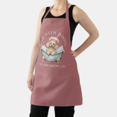 Poodle Dusky Pink Dog Grooming Apron | デラックス エプロン (インサイチュ)