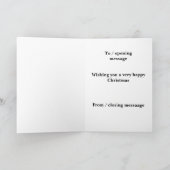 Poodle Elf cute funny bauble Christmas card シーズンカード (内部)