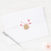 Poodle Gift Wrap Sticker • Valentine I Woof You! ハートシール (封筒)