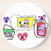 Poodle heart  コースター (正面)