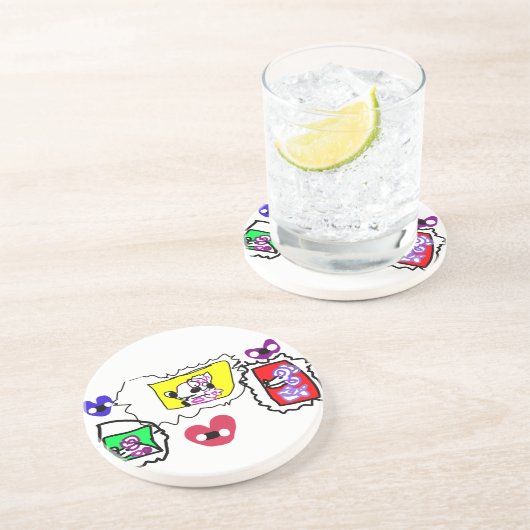 Poodle heart  コースター (側面)