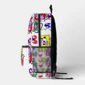 Poodle heart  プリントバックパック (右)