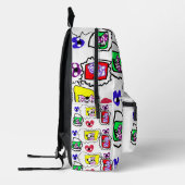 Poodle heart  プリントバックパック (左)