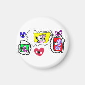 Poodle heart マグネット (正面)