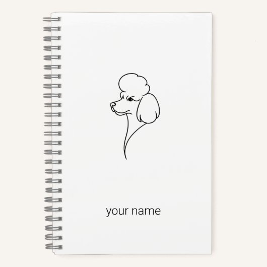 Poodle | Heritage Minimalist Signature Personalize ノートブック (正面)